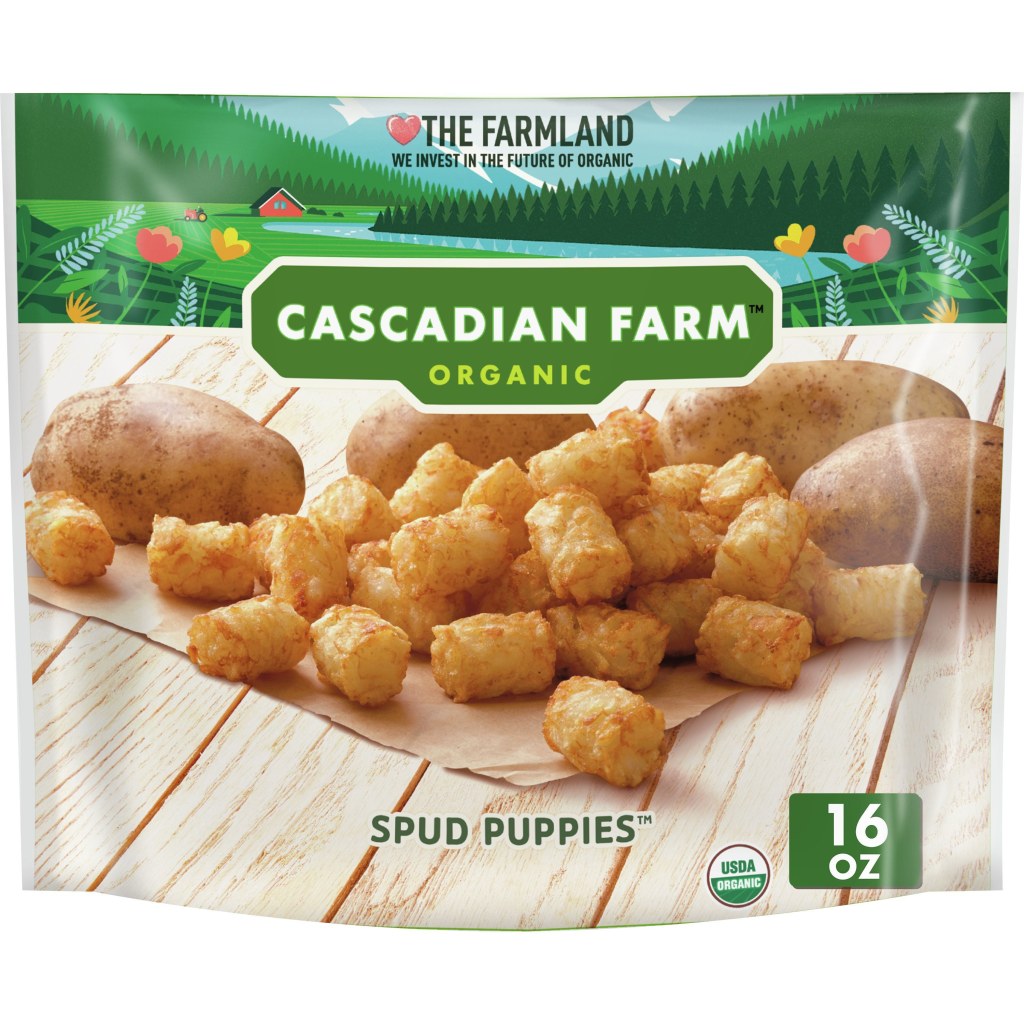 Picture of: Cascadian Farm Organic Spud Puppies, Shredded Frozen Potatoes,