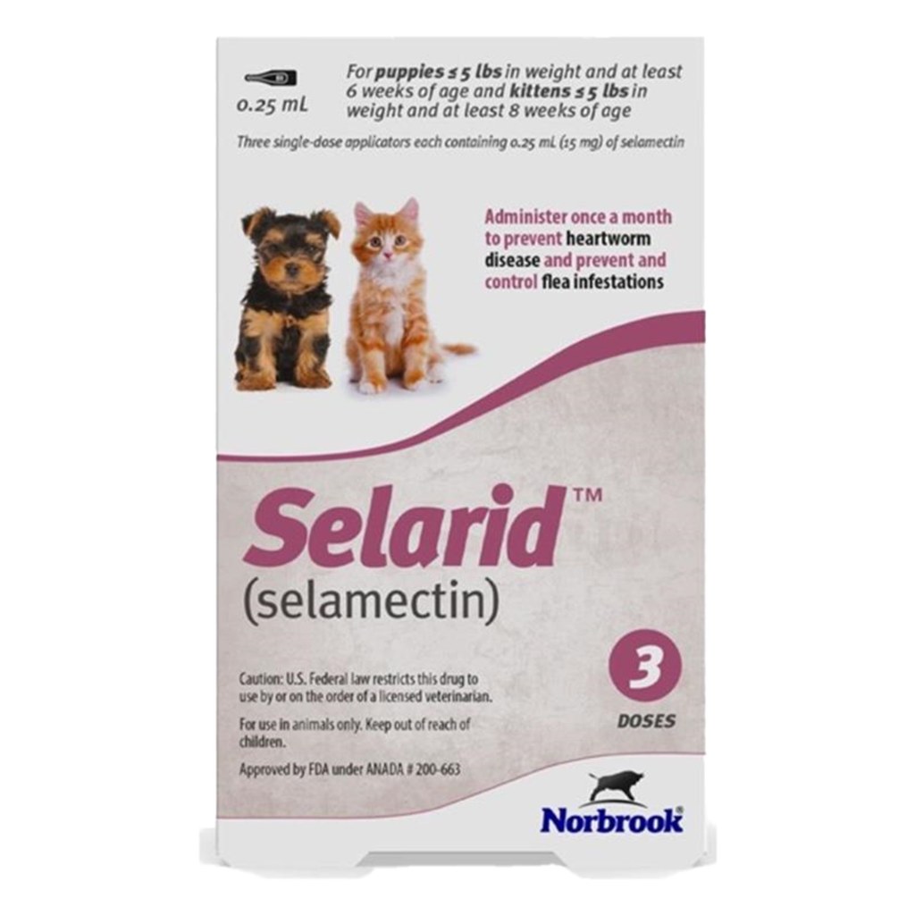 Picture of: Selarid (selamectin) Topical for Kittens/Puppies Up to  lbs, Mauve (  Month Supply)